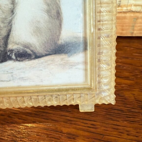 1940's Lucite 5X7 frame with Siamese cat - Picture 5 of 7